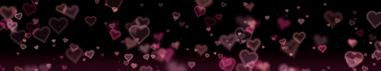 Black Heart Bokeh Lights triple monitor wallpaper, 7680 × 1440