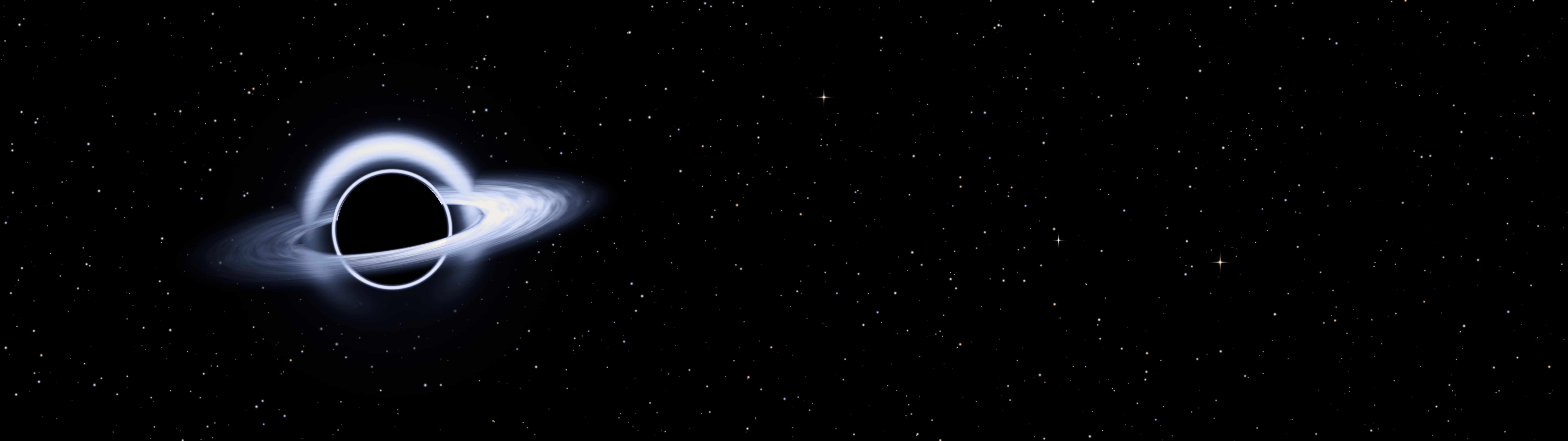 Black Hole dual monitor wallpaper, 7680 × 2160