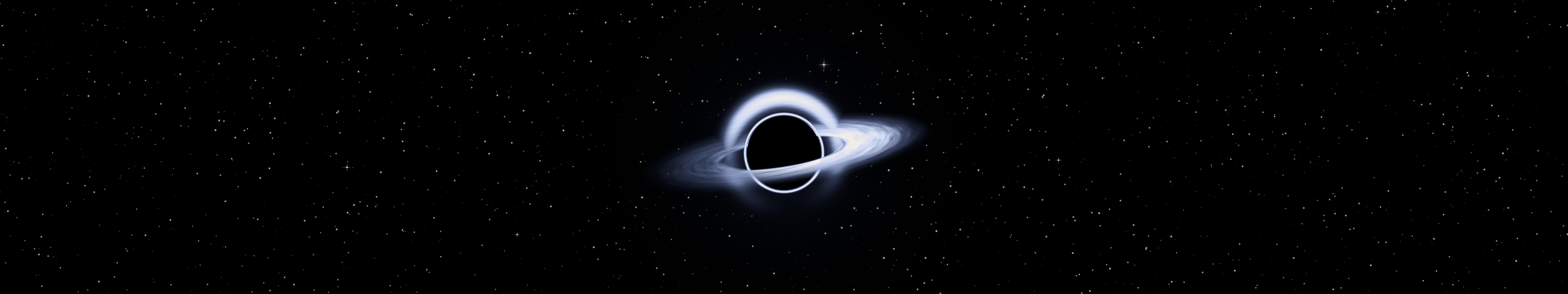 Black Hole triple monitor wallpaper, 7680 × 1440