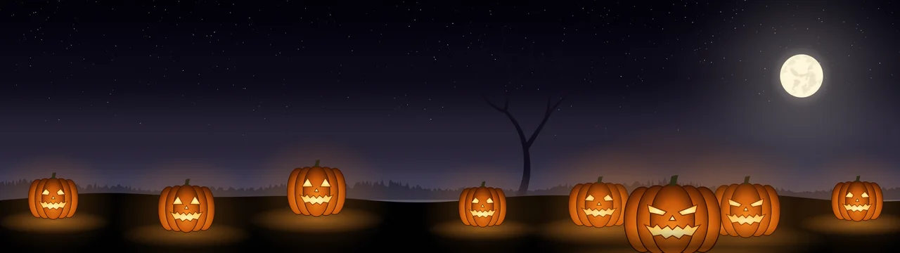 Black Jack O Lantern Pumpkins dual monitor wallpaper, 7680 × 2160