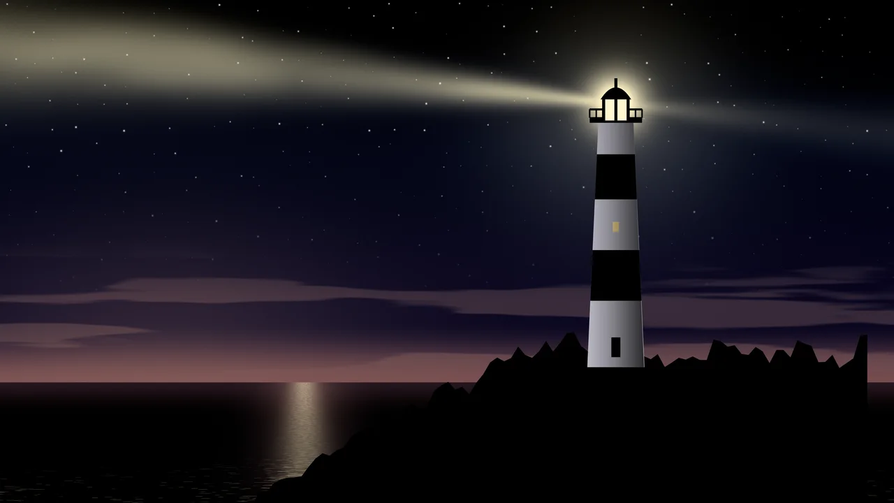 Black Lighthouse desktop wallpaper in 4K