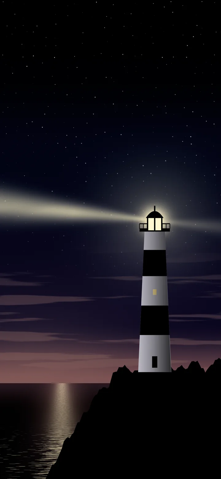 Black Lighthouse wallpaper for iPhone and Android