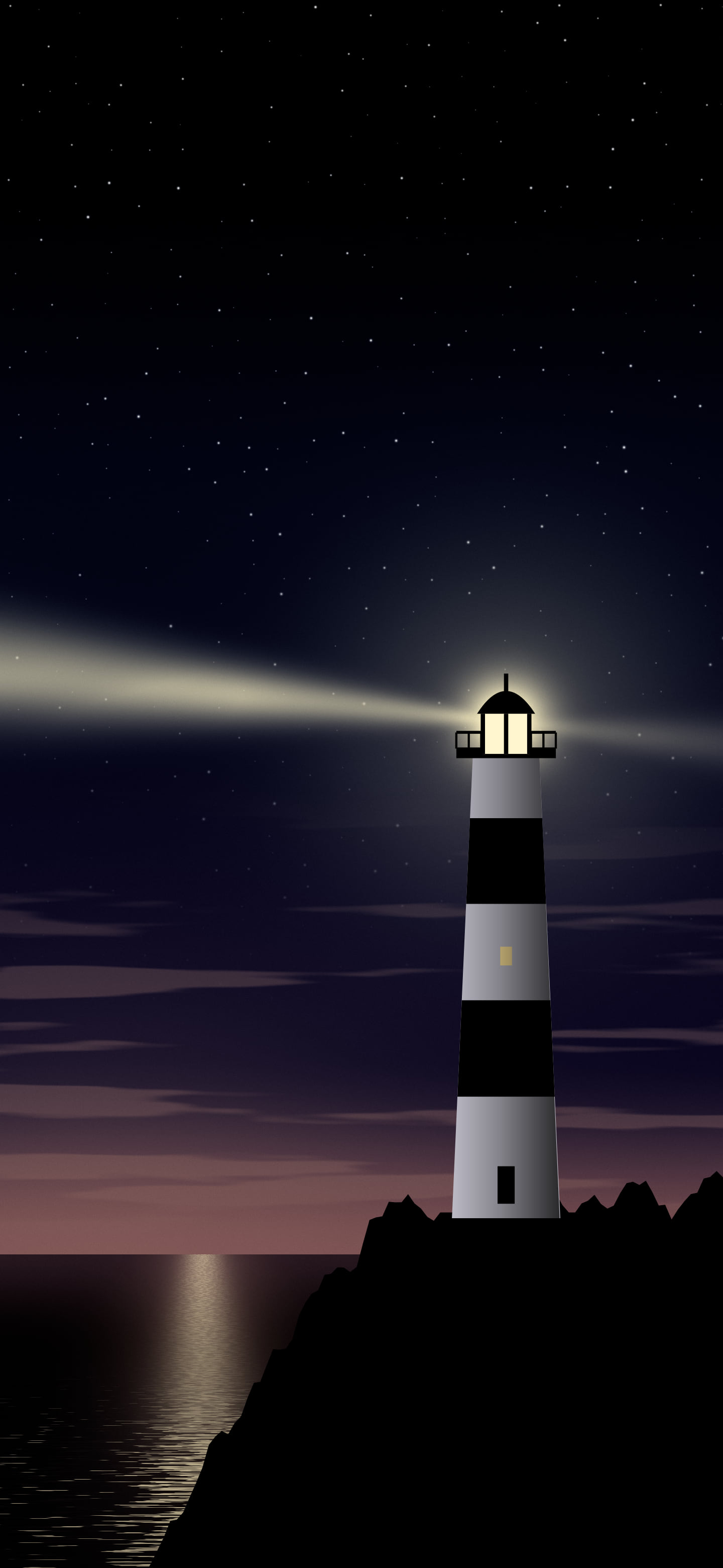 Black Lighthouse wallpaper for iPhone and Android