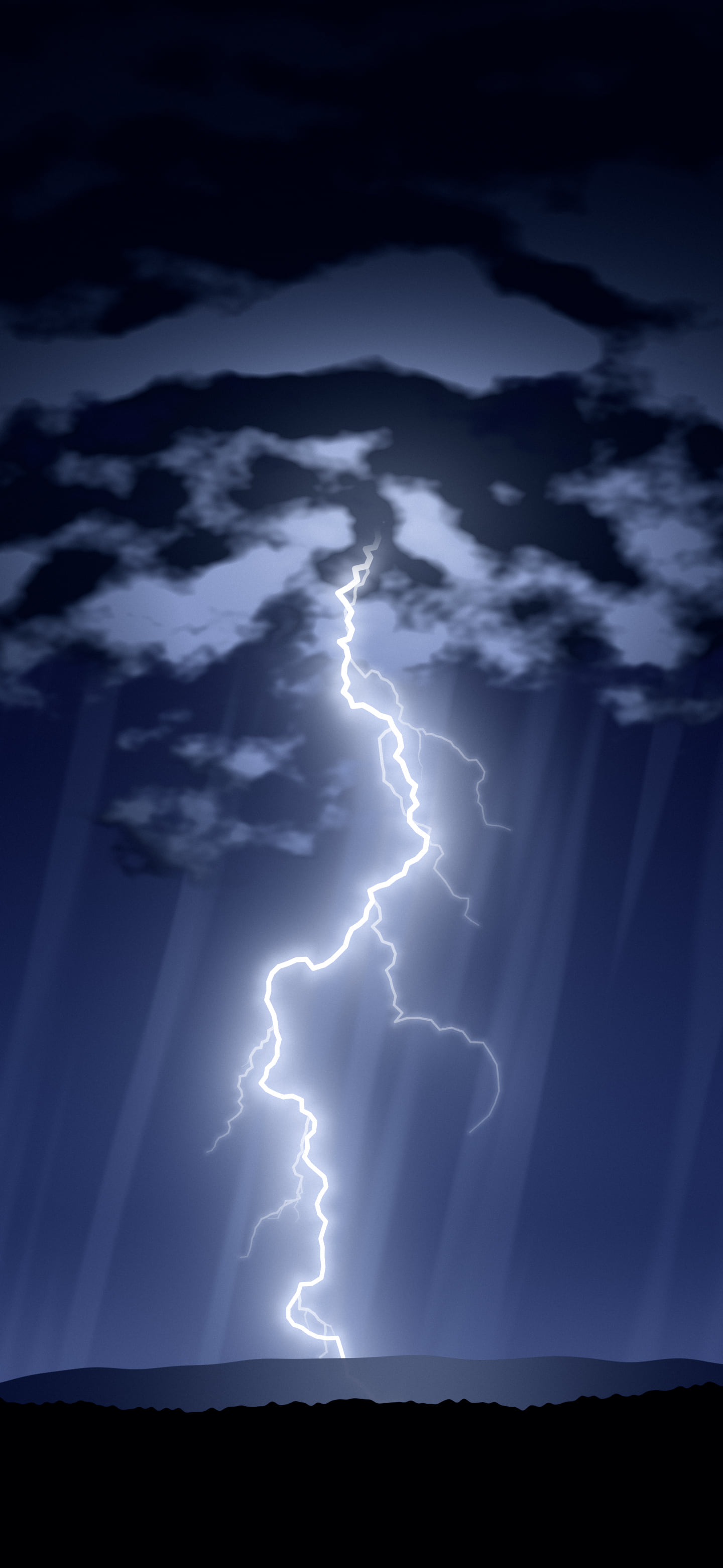 Black Lightning Storm wallpaper for iPhone and Android