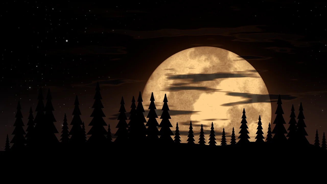 Black Moonrise desktop wallpaper in 4K