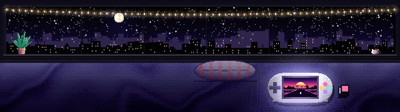Black Pixel Art Handheld Game Console dual monitor wallpaper, 7680 × 2160