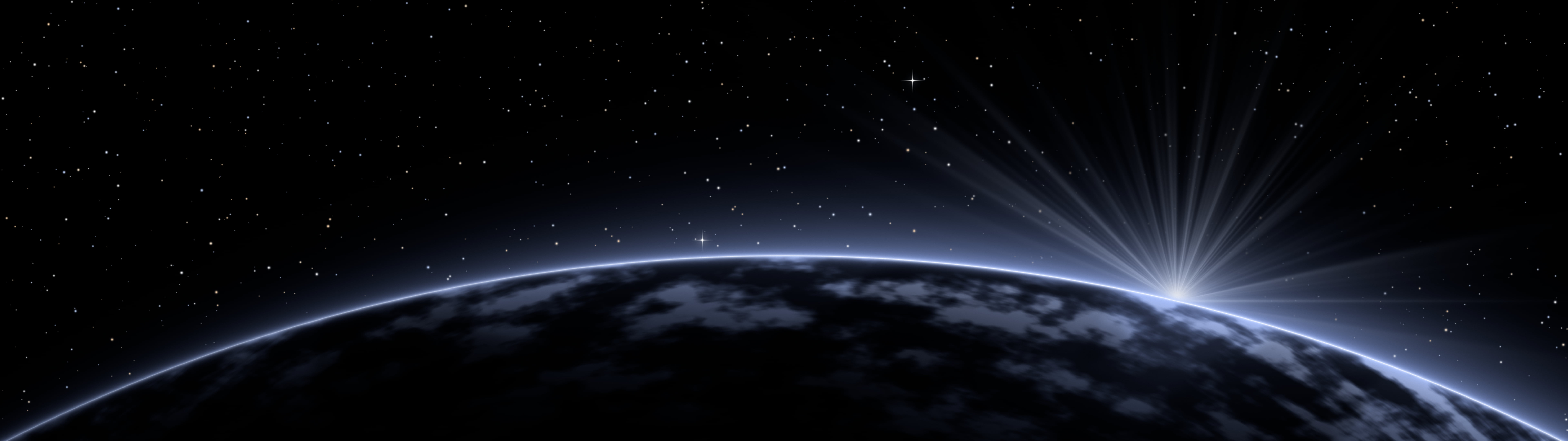 Black Planet Horizon dual monitor wallpaper, 7680 × 2160