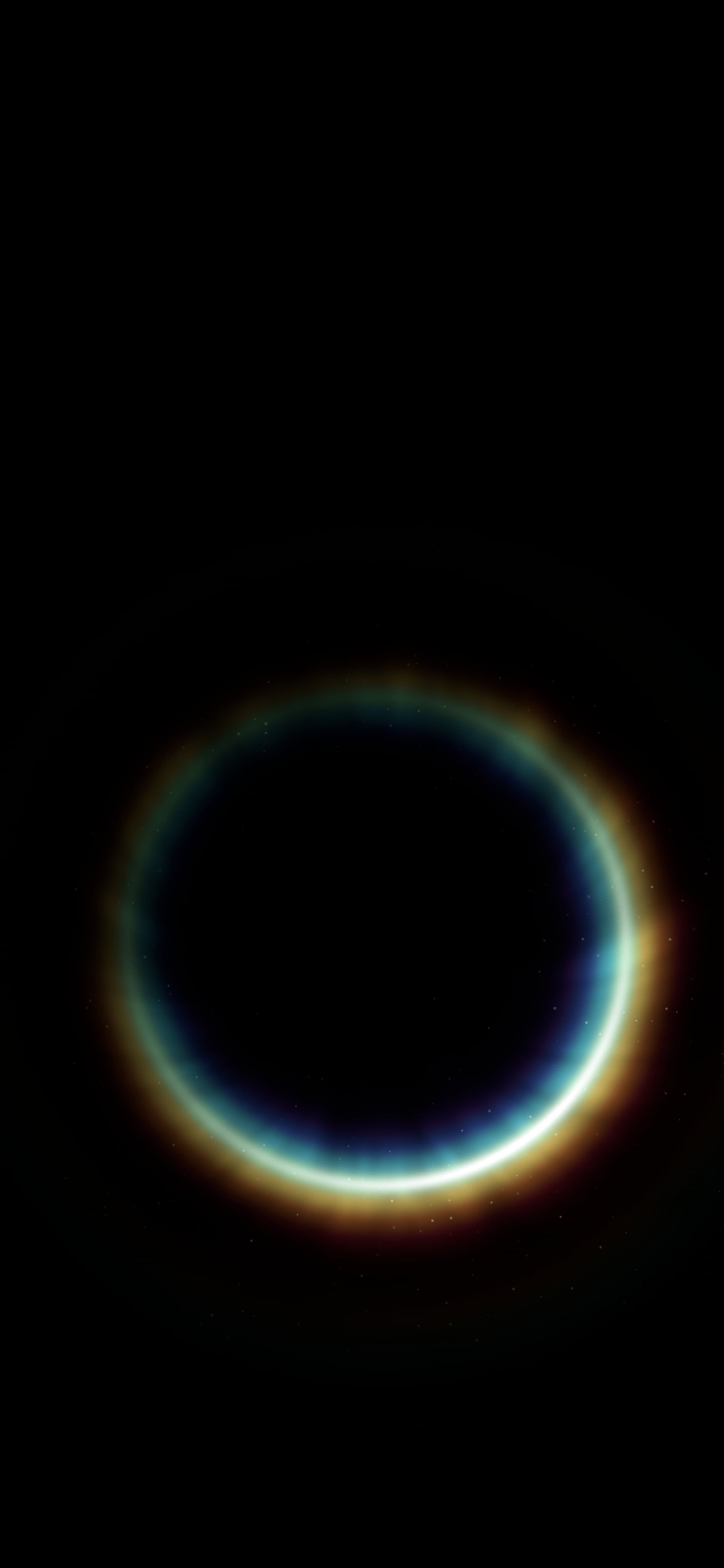 Black Rainbow Glow Ring wallpaper for iPhone and Android