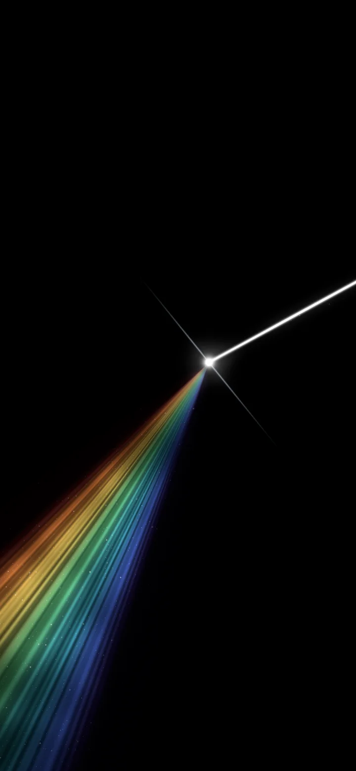Black Rainbow Light Beam wallpaper for iPhone and Android