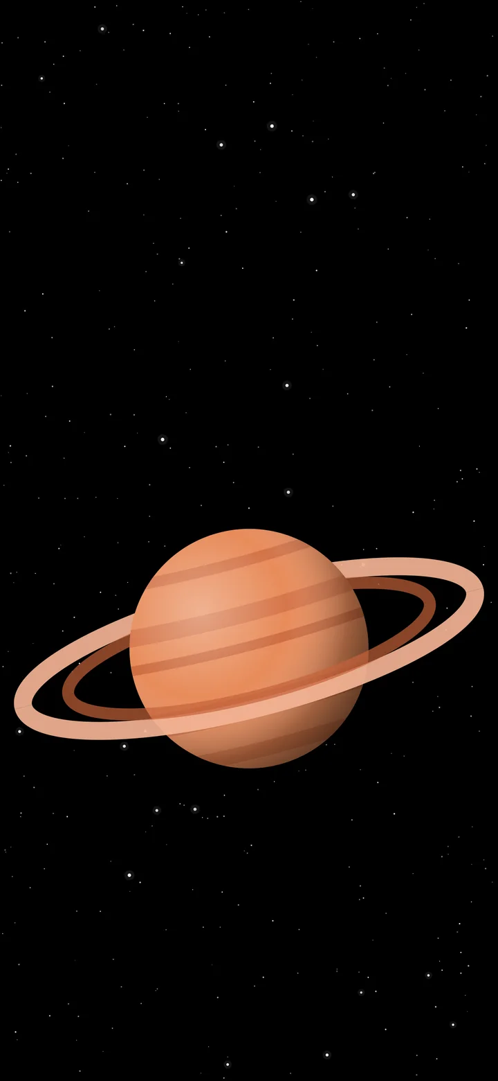 Black Ringed Planet wallpaper for iPhone and Android