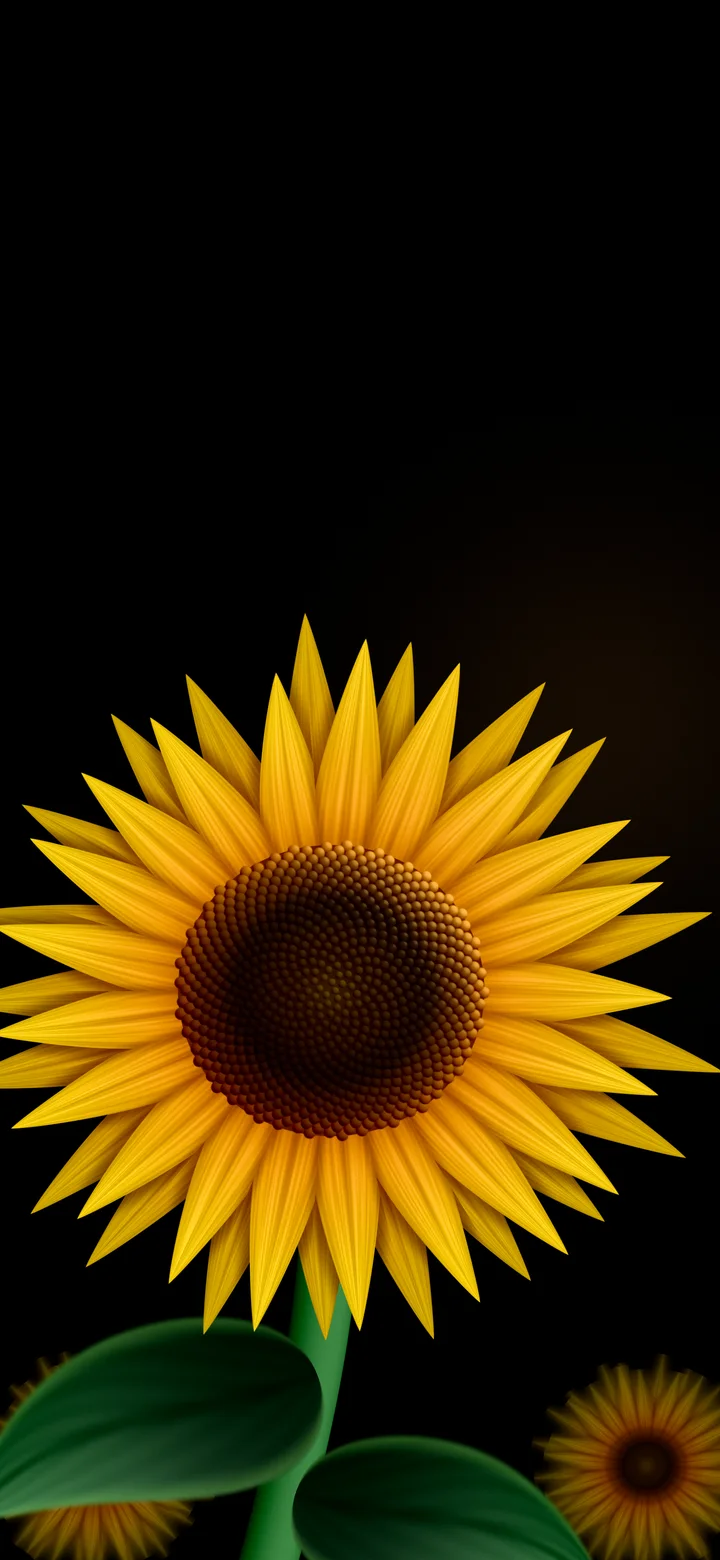 Black Sunflower Sky wallpaper for iPhone and Android