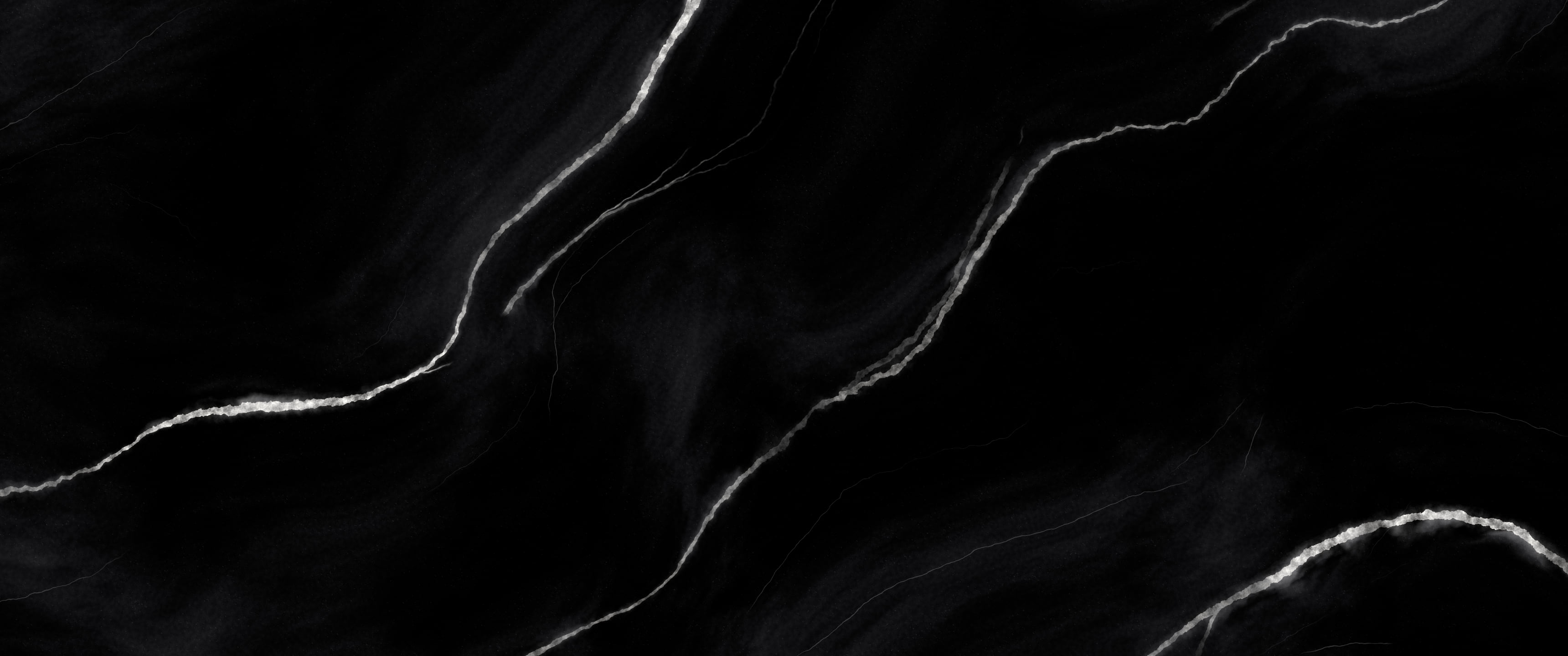 Black Veined Marble ultrawide wallpaper, 3440 × 1440