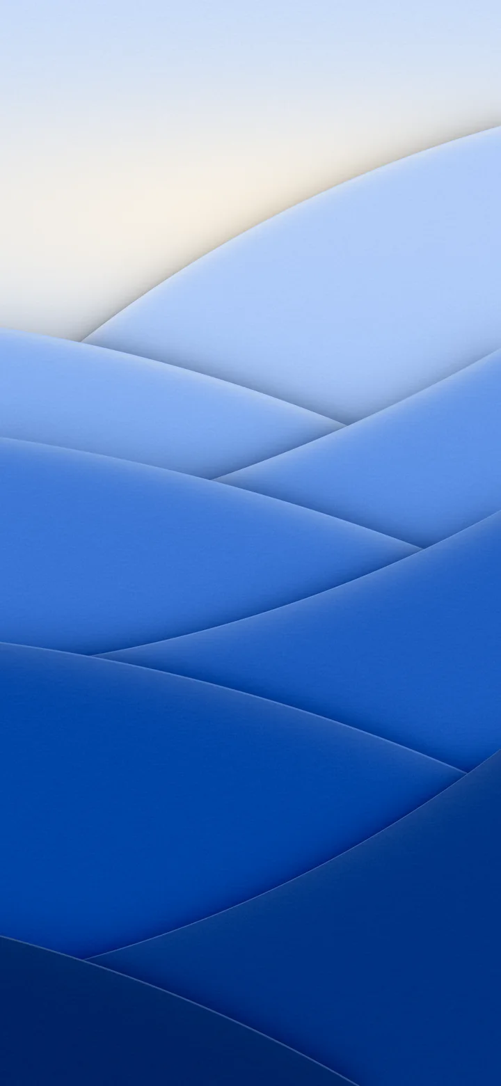 Blue 3D Paper Cut Abstract Arcs wallpaper for iPhone and Android