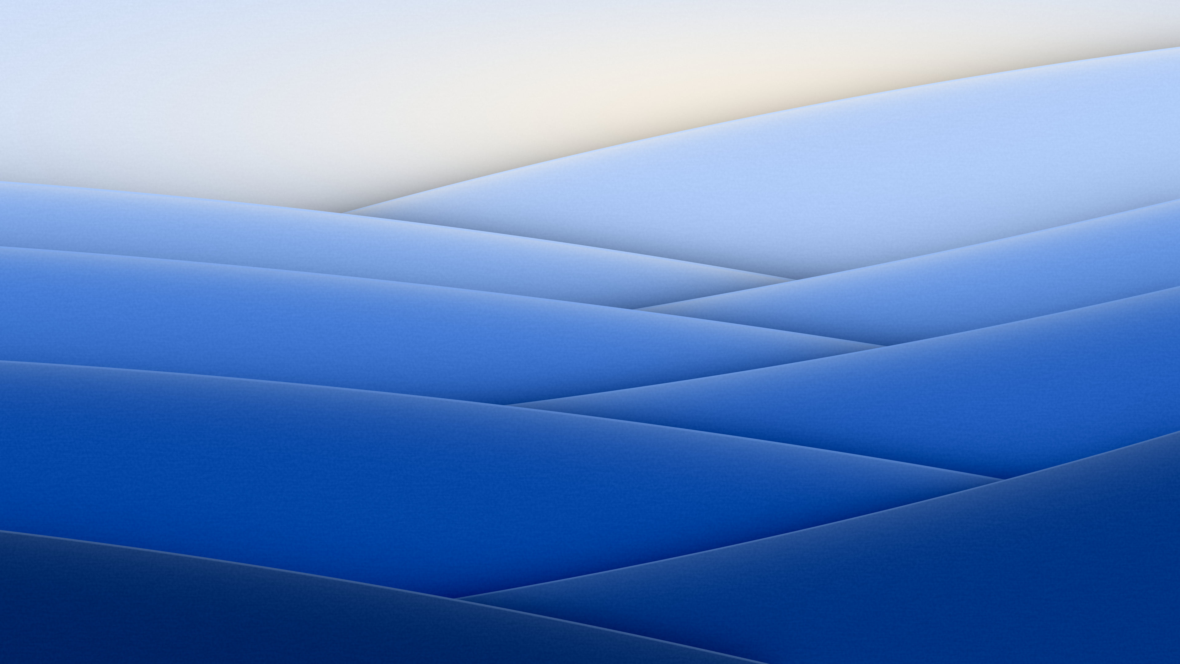 Blue 3D Paper Cut Abstract Arcs desktop wallpaper in 4K