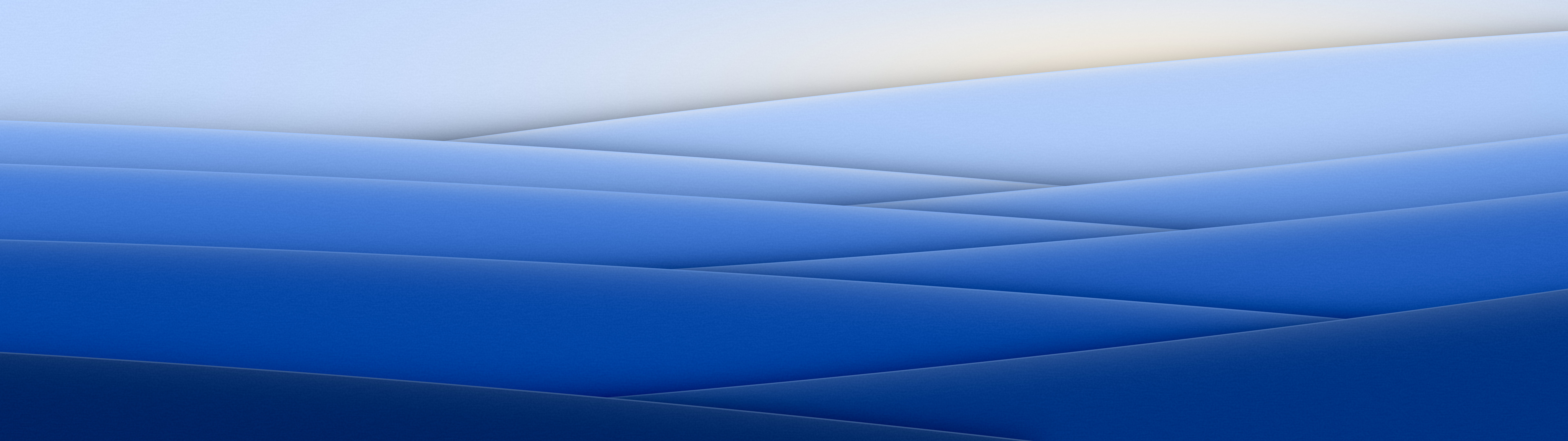 Blue 3D Paper Cut Abstract Arcs dual monitor wallpaper, 7680 × 2160