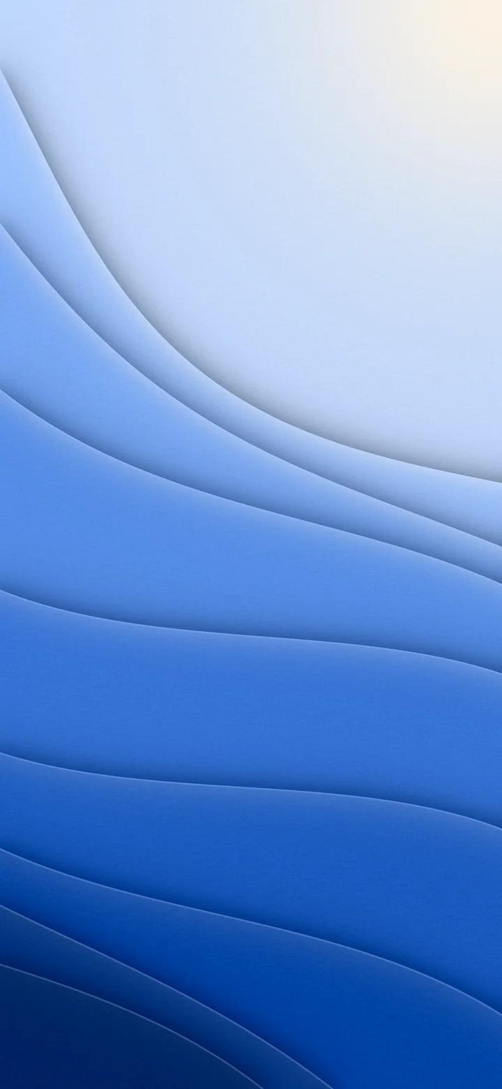 Blue 3D Paper Cut Abstract Curves wallpaper for iPhone and Android