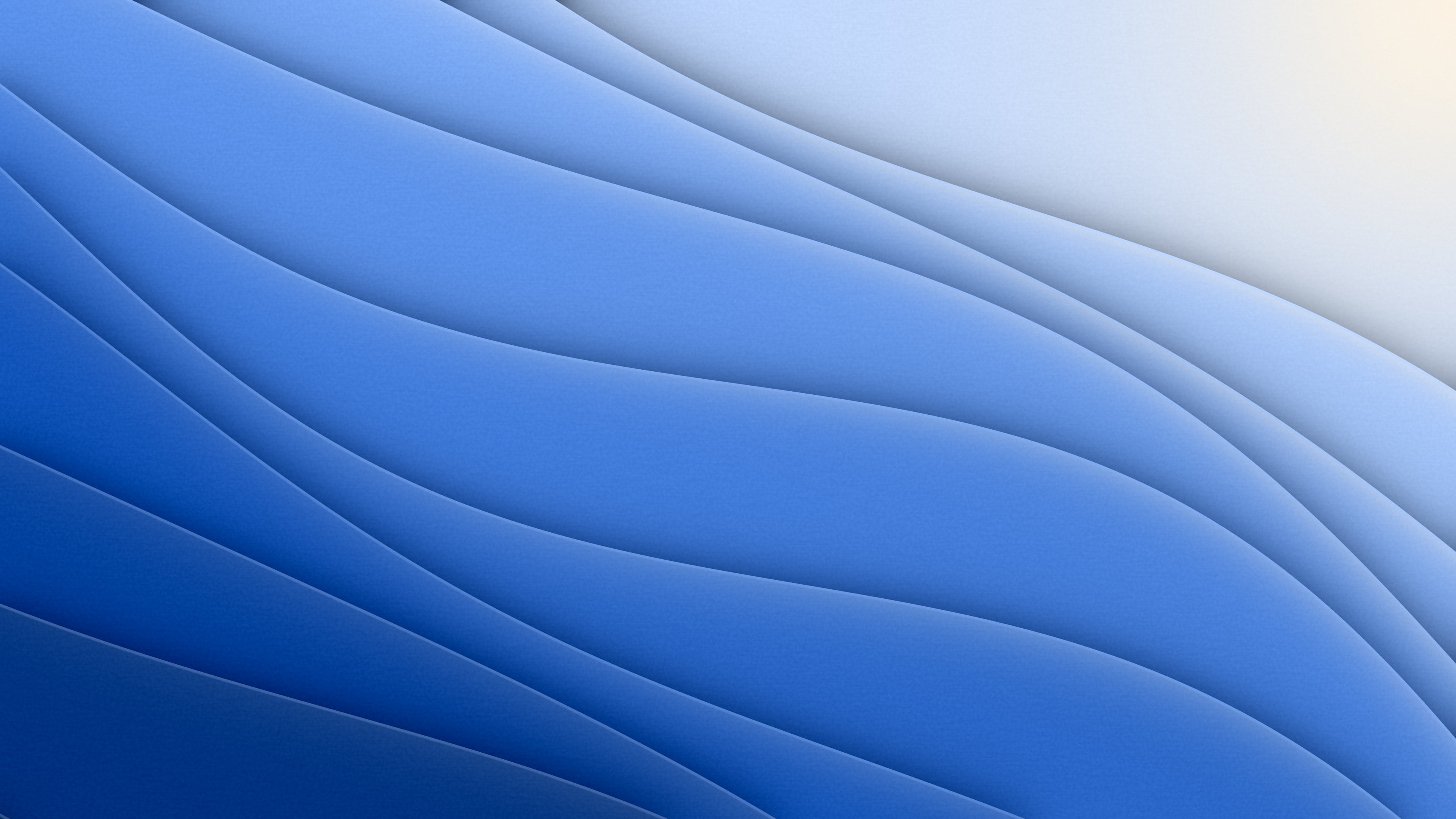 Blue 3D Paper Cut Abstract Curves desktop wallpaper in 4K