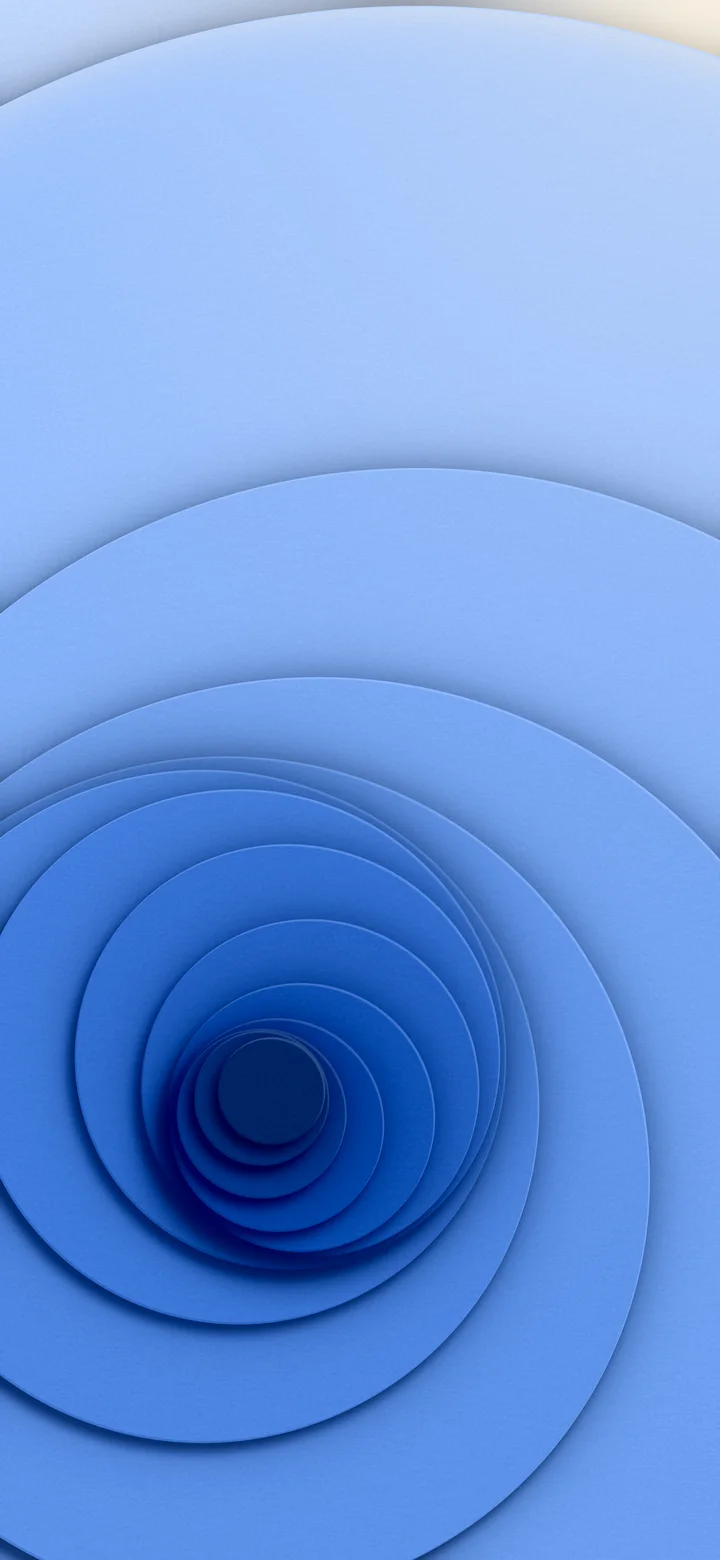 Blue 3D Paper Cut Abstract Whirl wallpaper for iPhone and Android