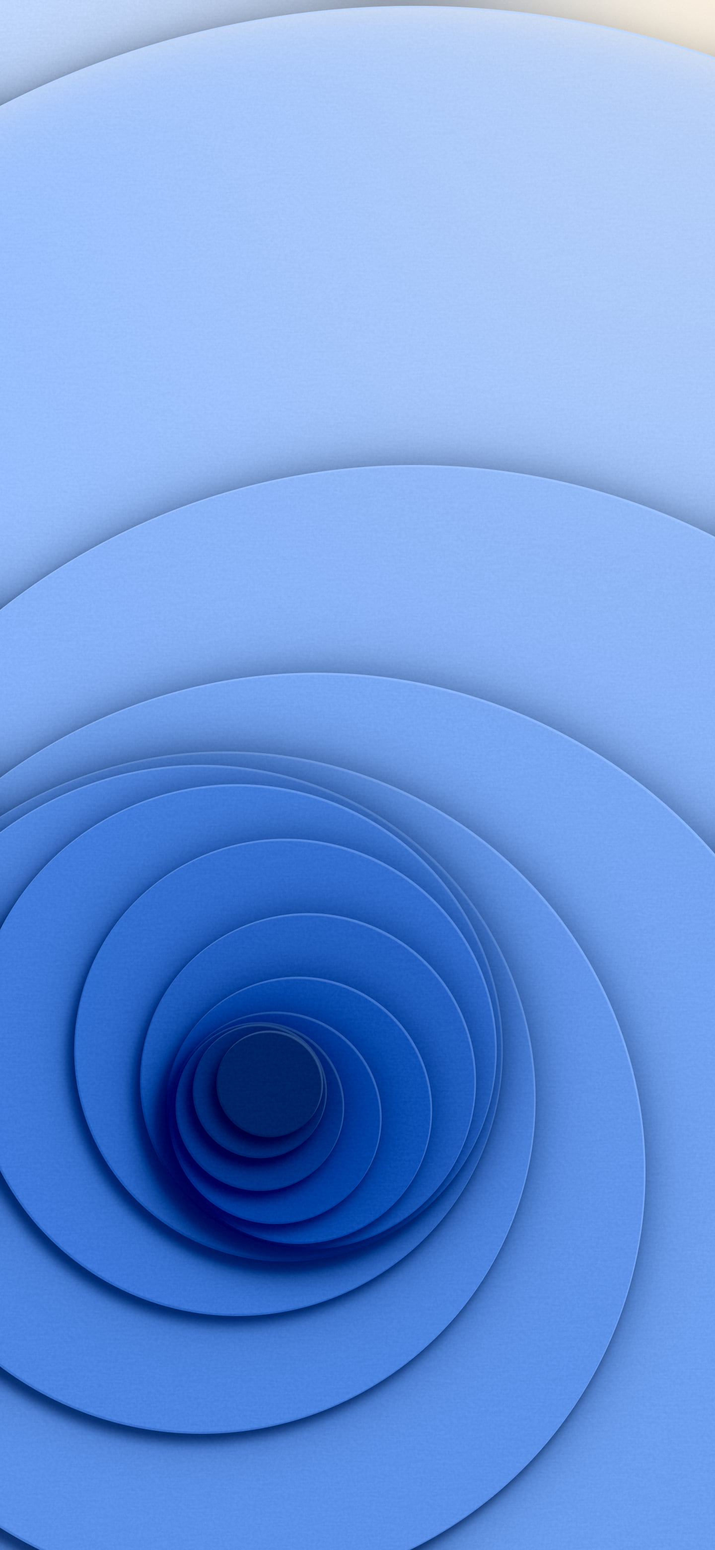 Blue 3D Paper Cut Abstract Whirl wallpaper for iPhone and Android