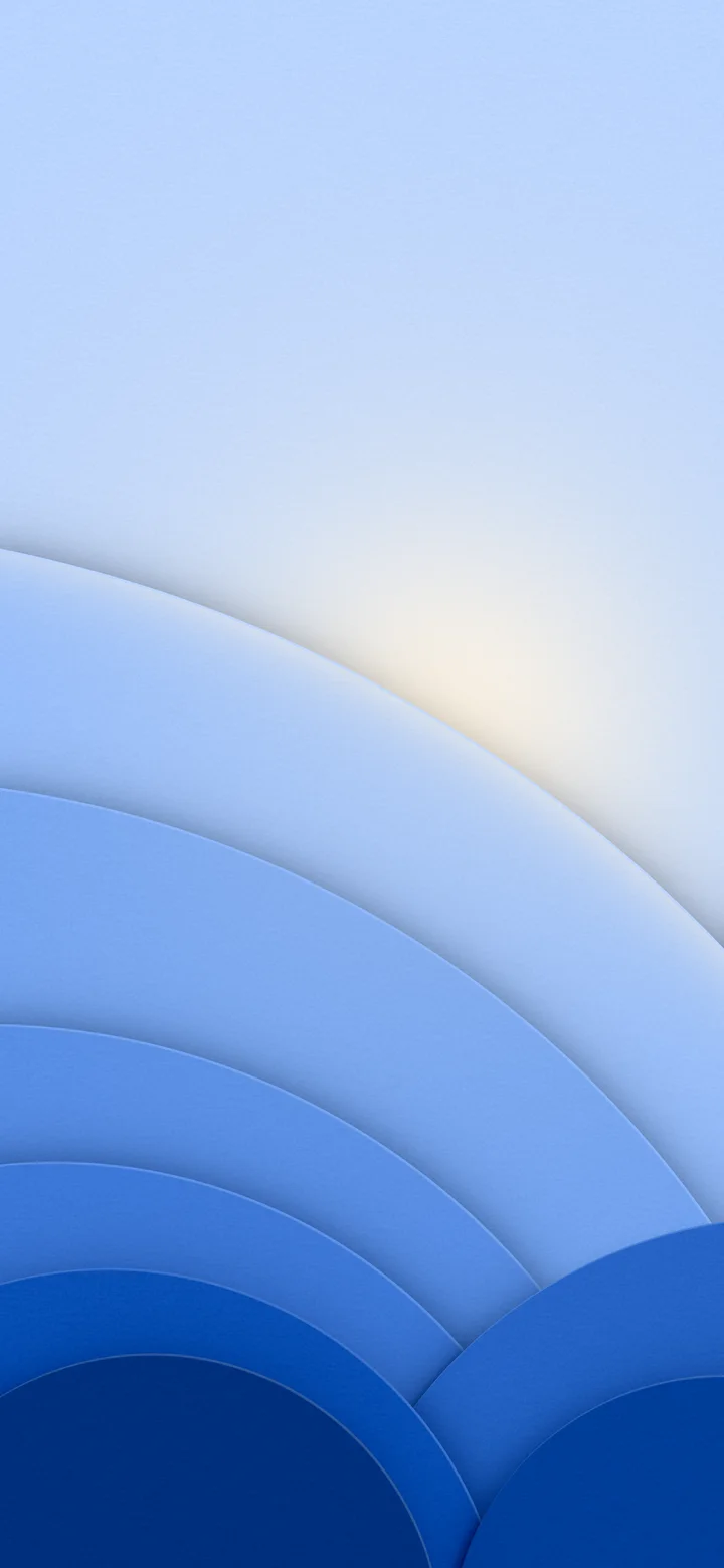 Blue 3D Paper Cut Geometric Circles wallpaper for iPhone and Android