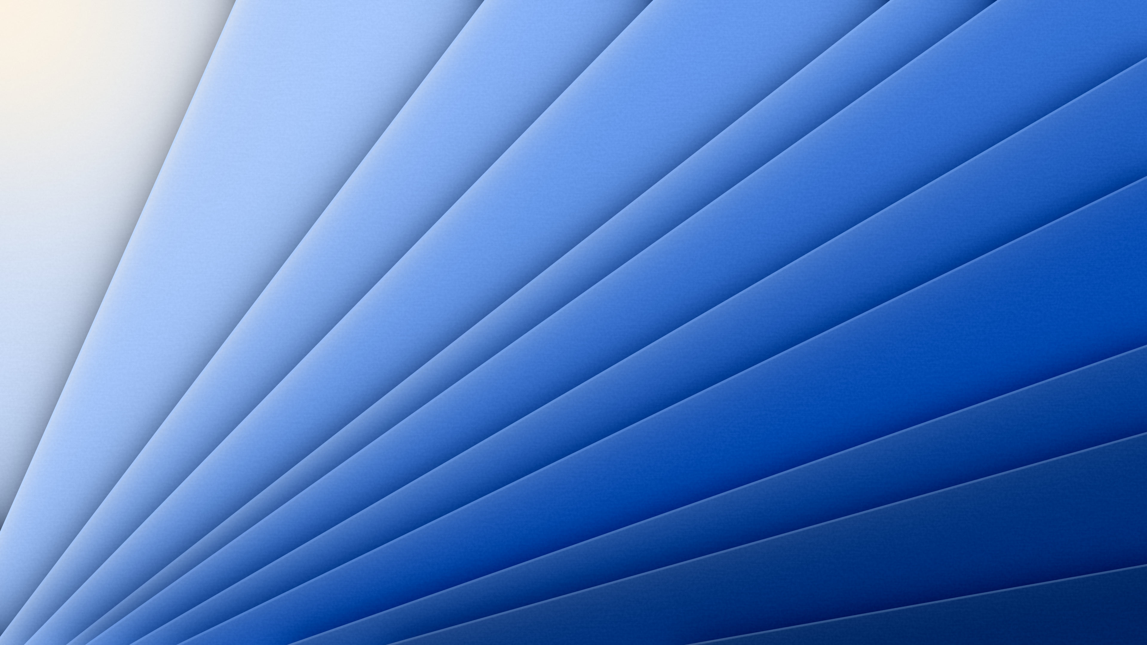 Blue 3D Paper Cut Geometric Fan desktop wallpaper in 4K