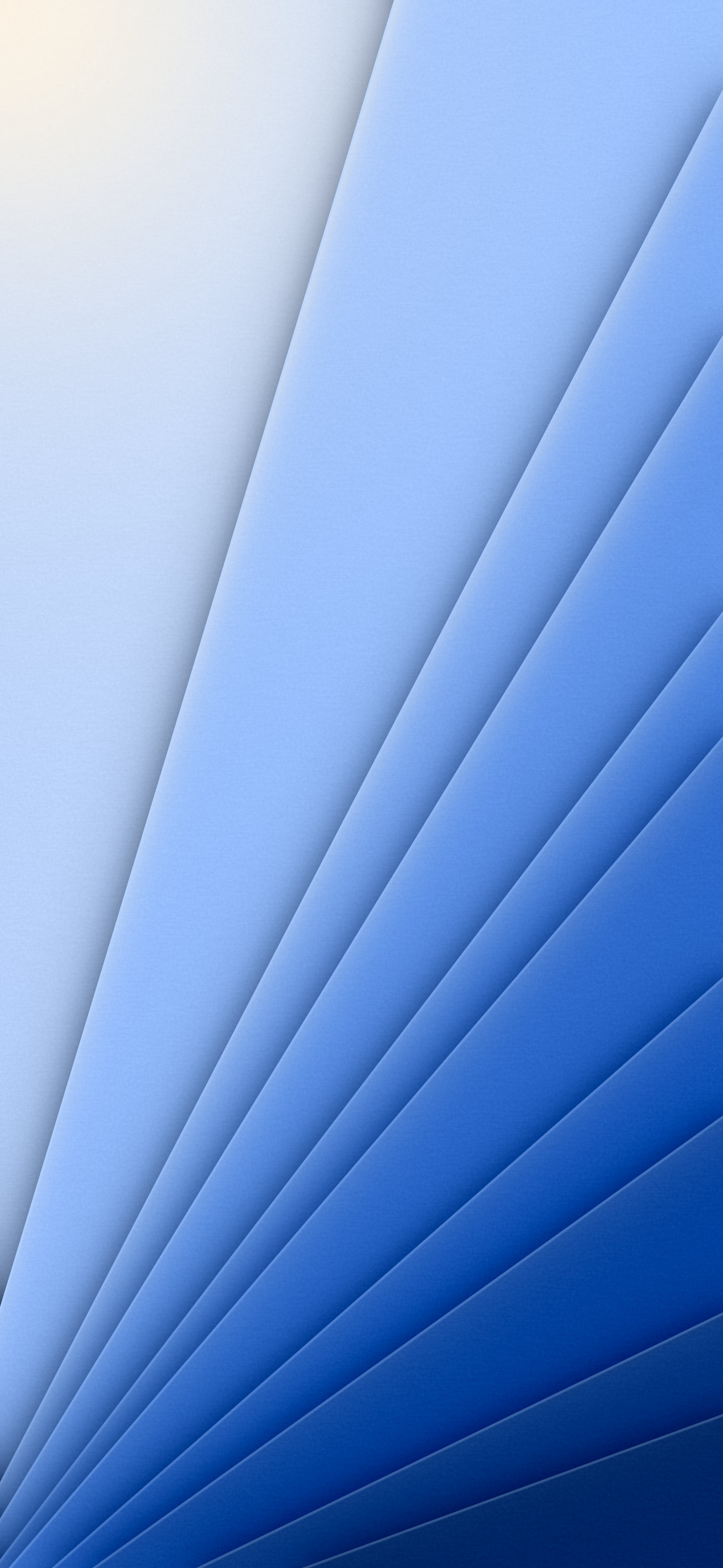 Blue 3D Paper Cut Geometric Fan wallpaper for iPhone and Android