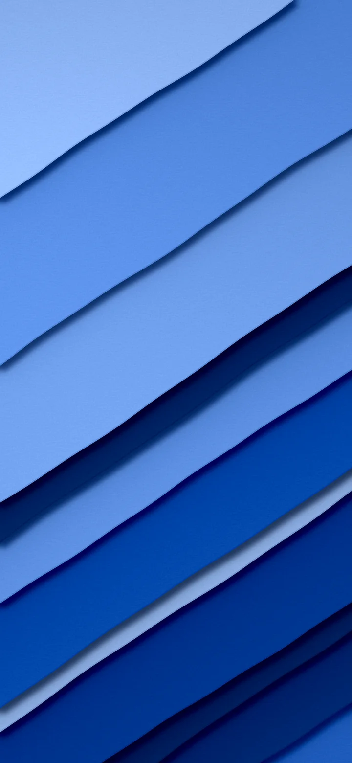 Blue 3D Paper Cut Stripes wallpaper for iPhone and Android