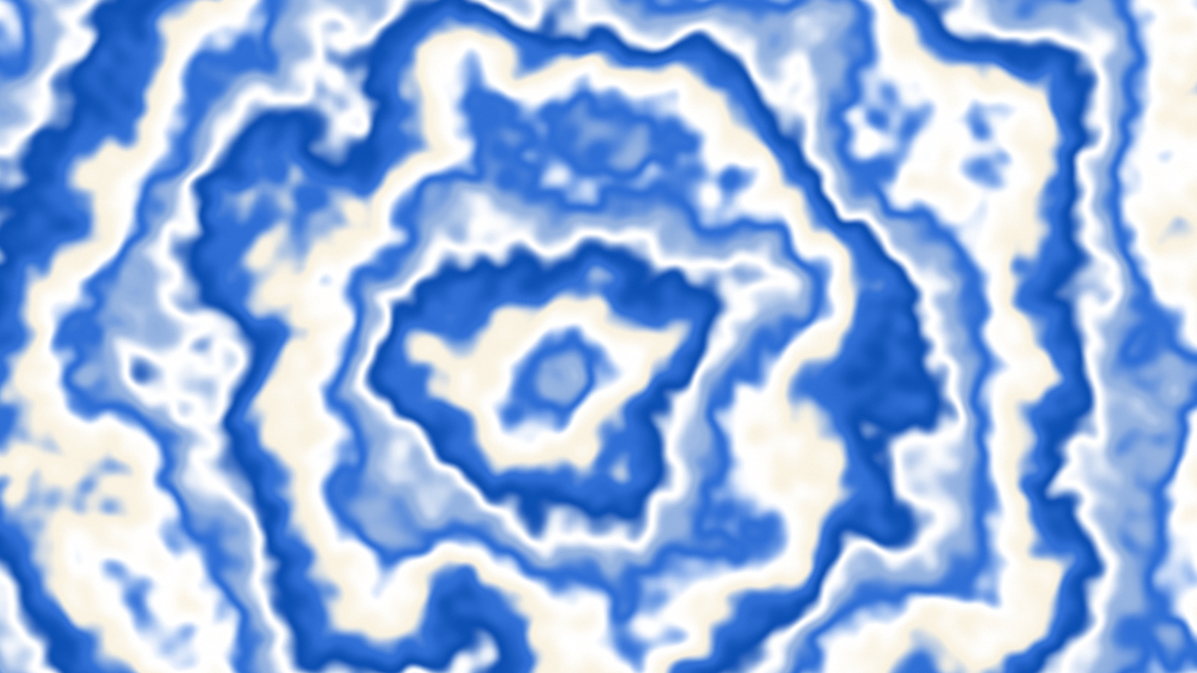 Blue and Cream Bullseye Tie Dye desktop wallpaper in 4K