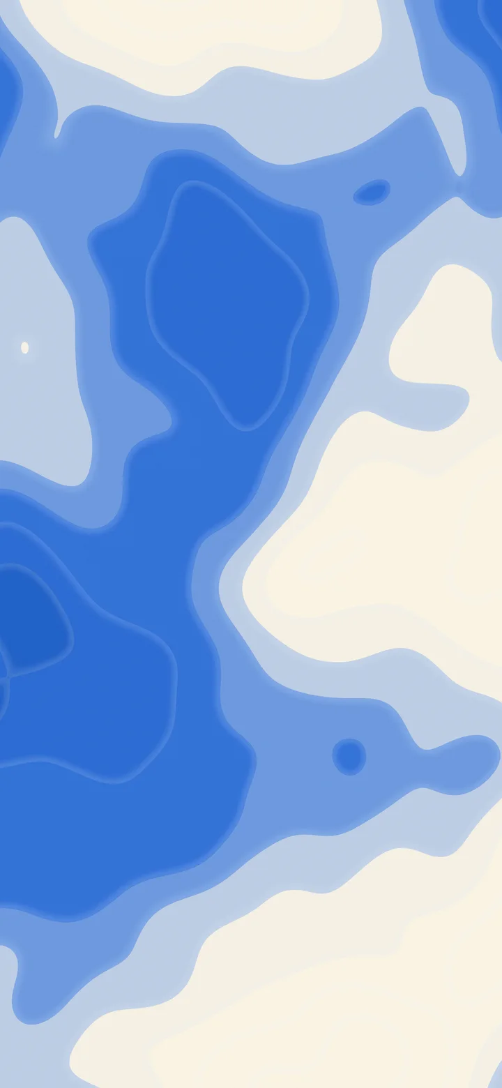 Blue and Cream Layered Topographic wallpaper for iPhone and Android