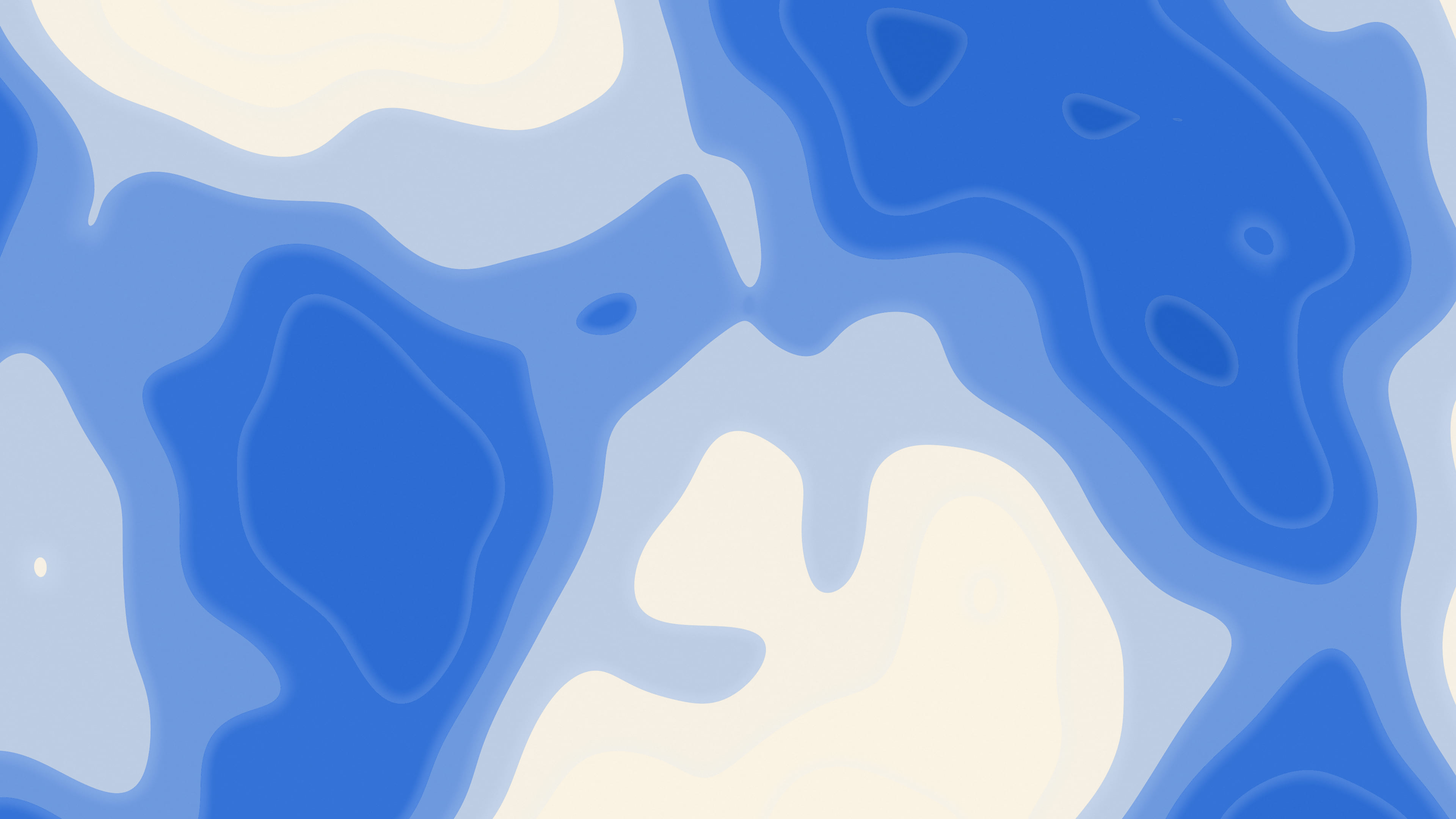 Blue and Cream Layered Topographic desktop wallpaper in 4K