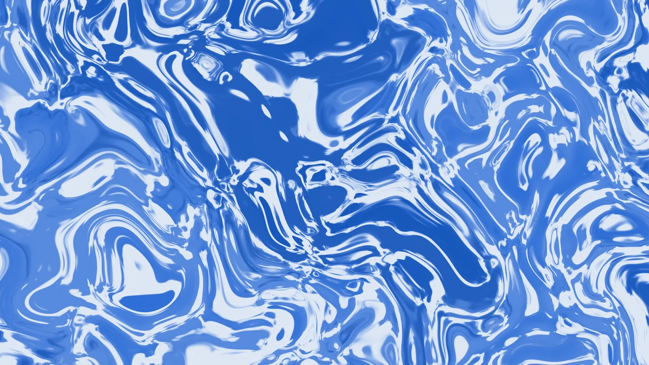 Blue and Cream Liquid Marble desktop wallpaper in 4K