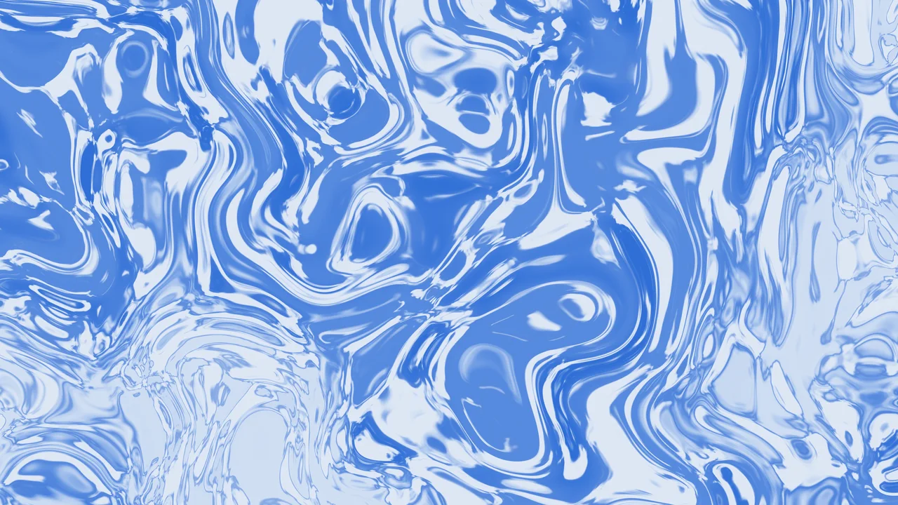 Blue and White Liquid Marble desktop wallpaper in 4K