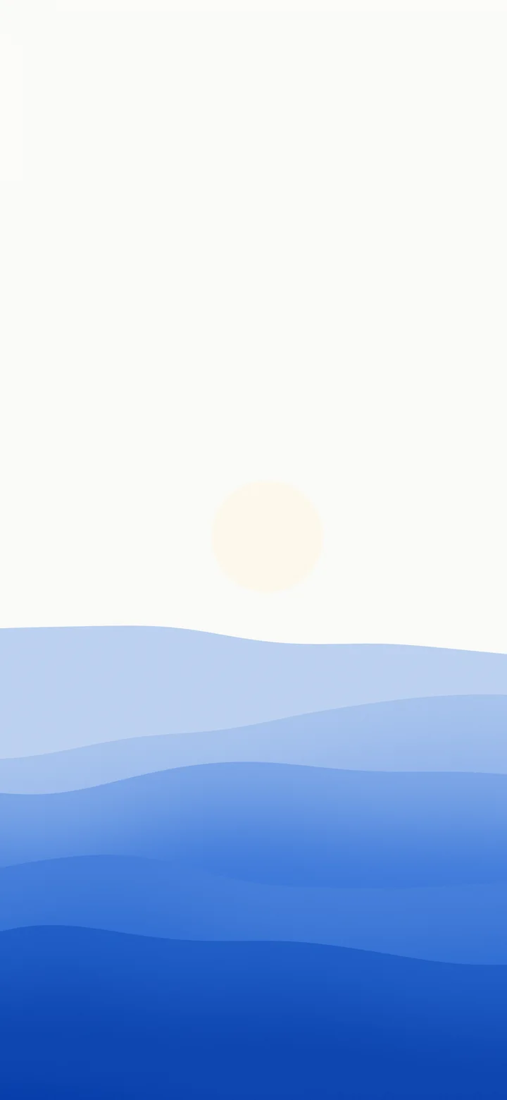 Blue and White Minimalist Desert Dunes wallpaper for iPhone and Android