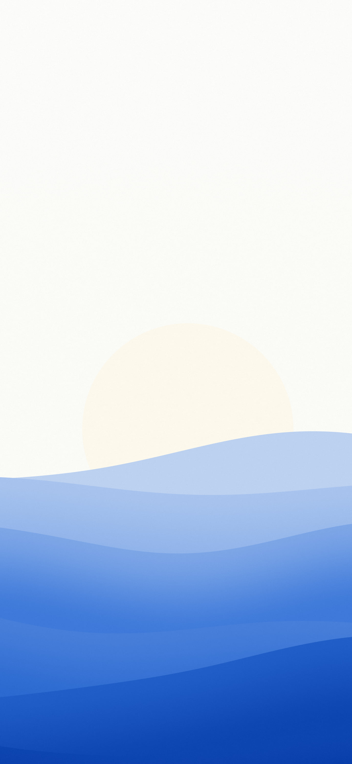 Blue and White Minimalist Sunset Hills wallpaper for iPhone and Android