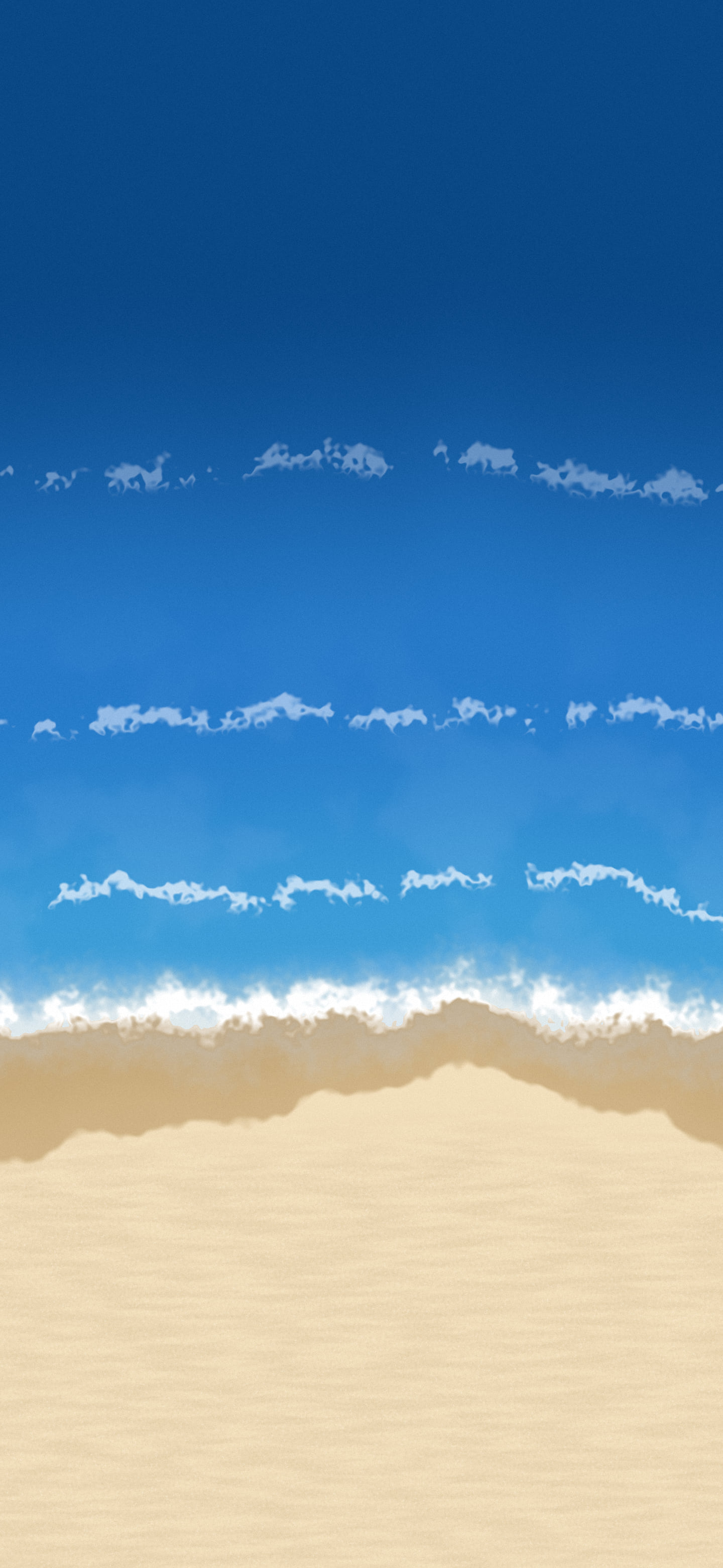 Blue Beach Shoreline wallpaper for iPhone and Android
