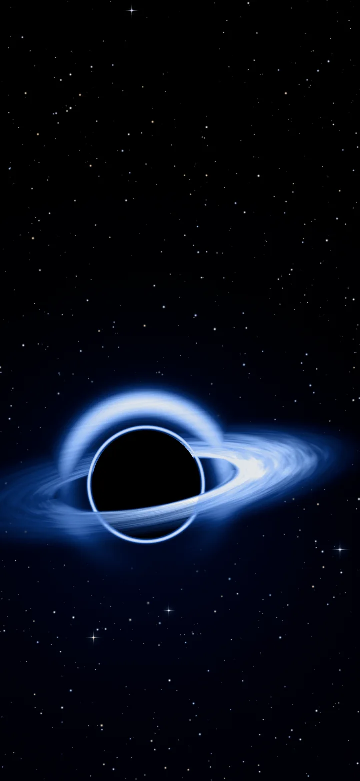 Blue Black Hole wallpaper for iPhone and Android
