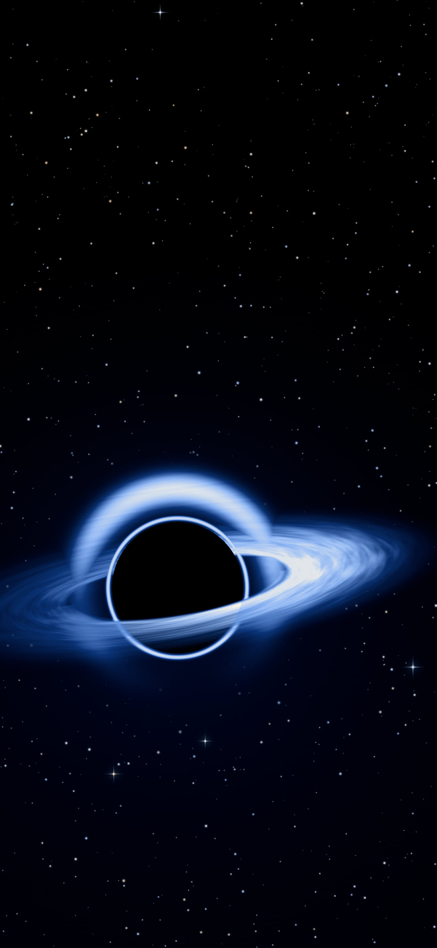 Blue Black Hole wallpaper for iPhone and Android