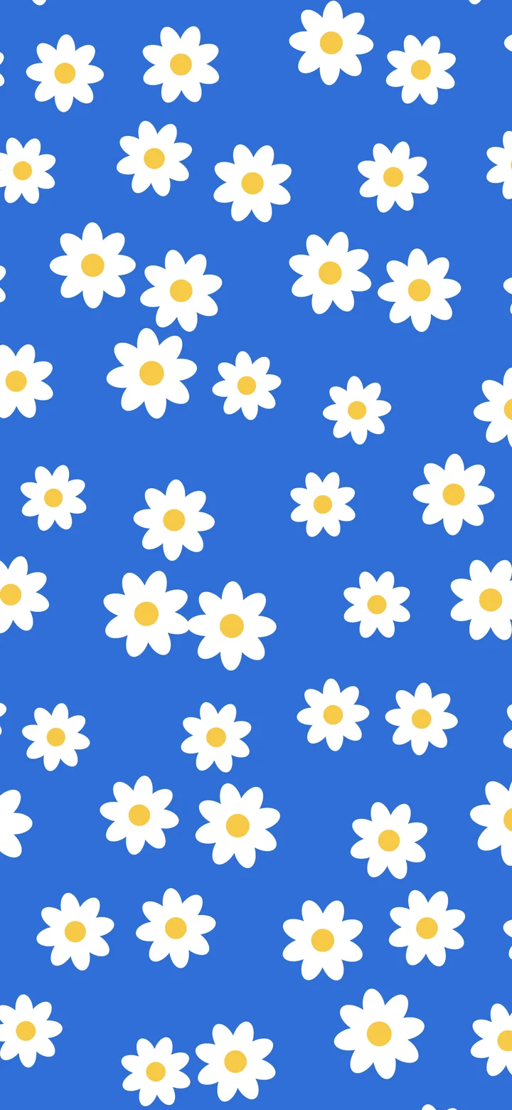 Blue Daisy Flower Pattern wallpaper for iPhone and Android