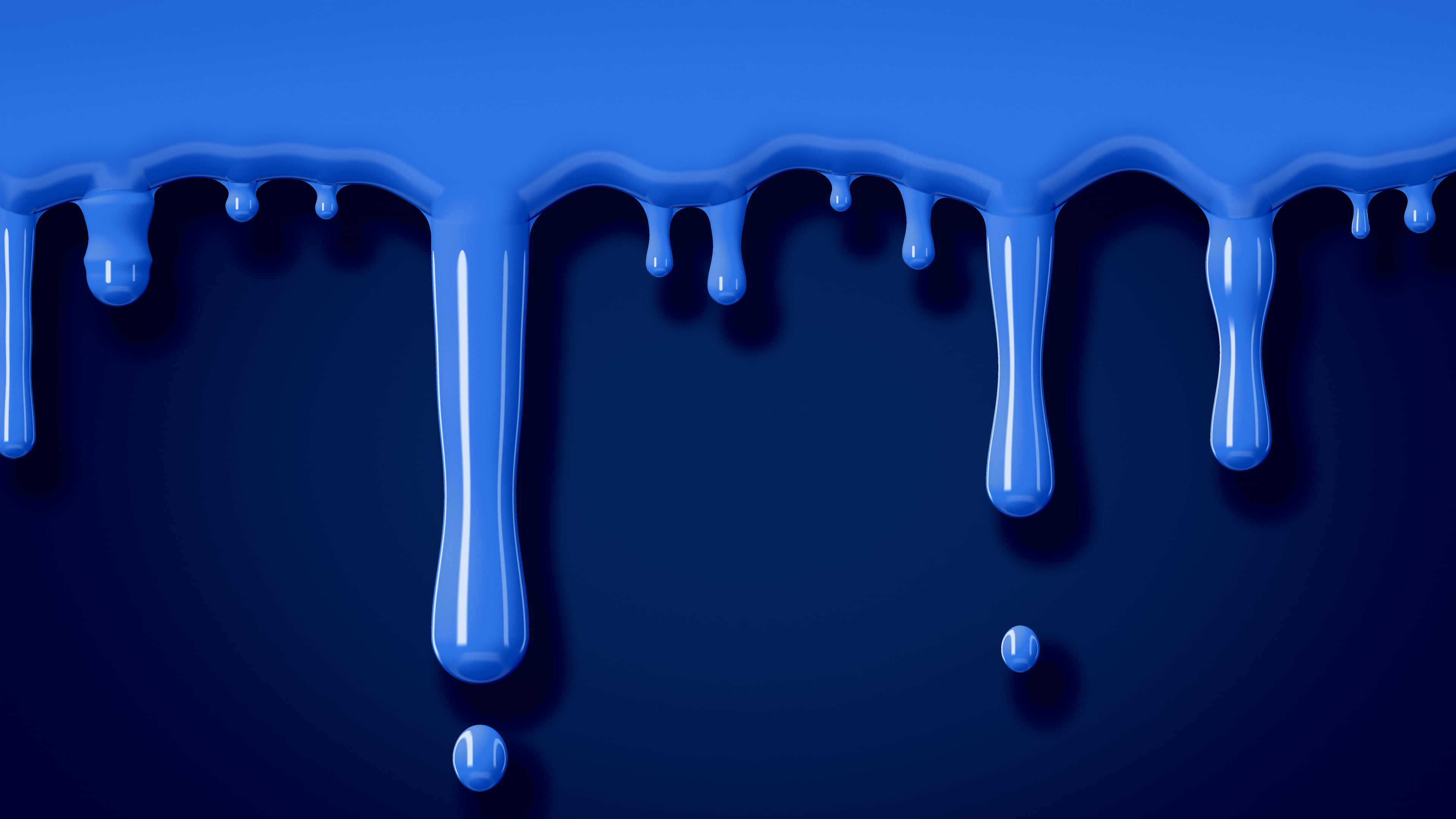 Blue Dripping Slime desktop wallpaper in 4K