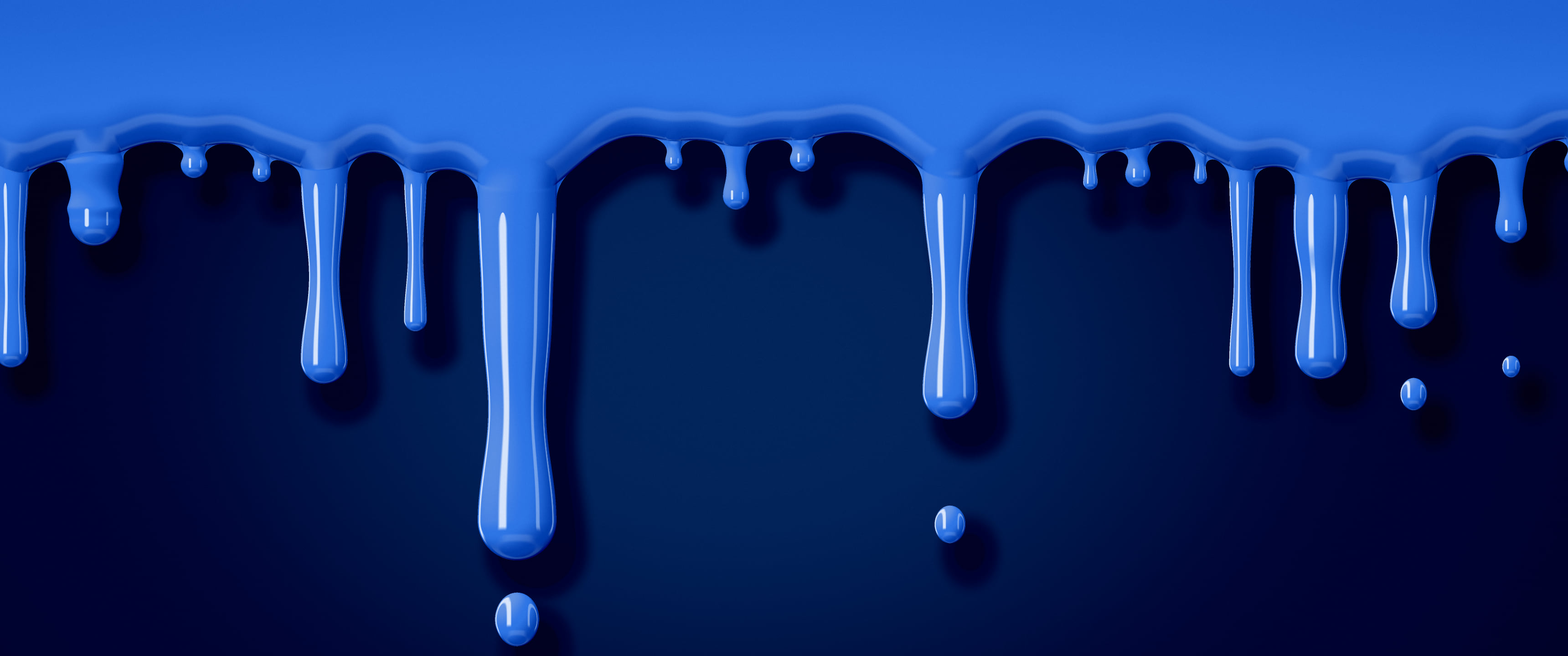 Blue Dripping Slime ultrawide wallpaper, 3440 × 1440