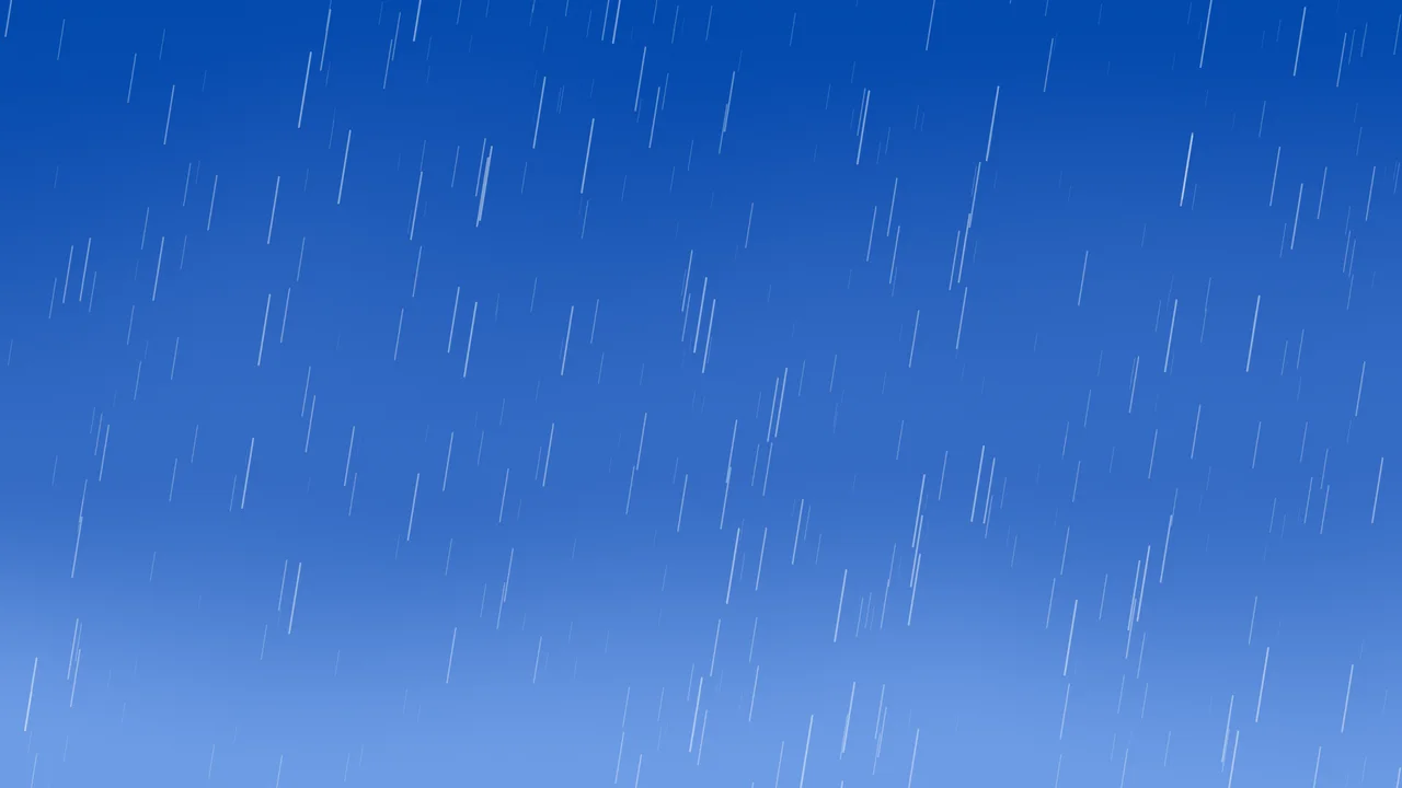 Blue Falling Rain desktop wallpaper in 4K