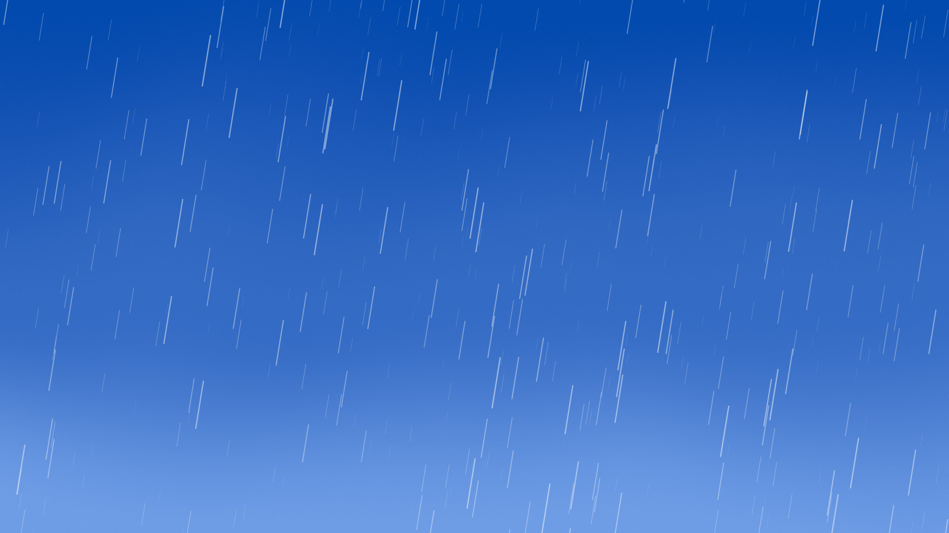 Blue Falling Rain desktop wallpaper in 4K