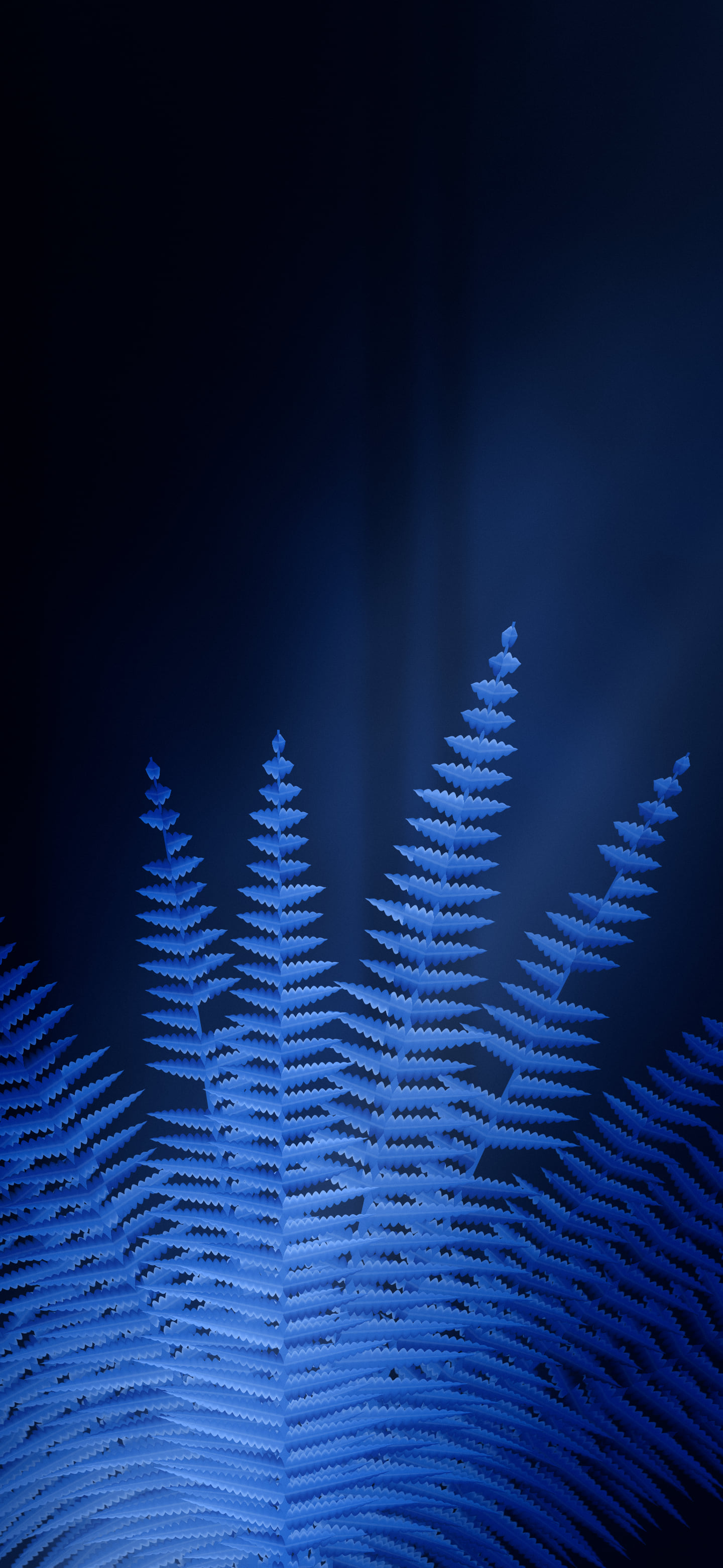 Blue Fern Leaves wallpaper for iPhone and Android