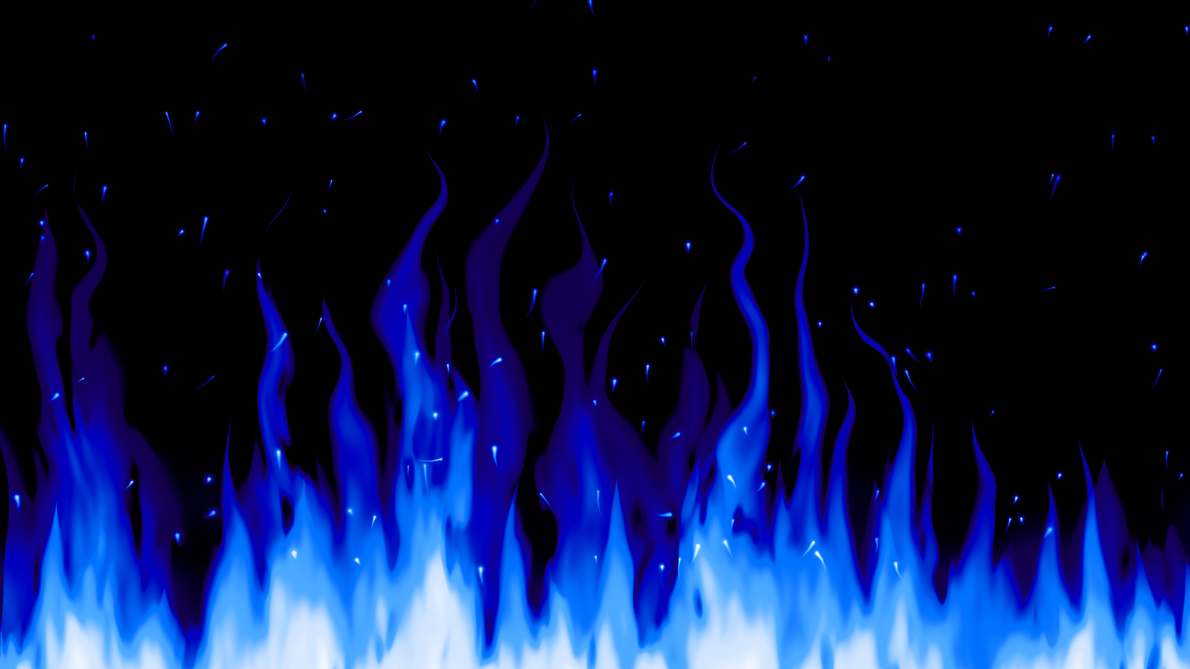 Blue Flames desktop wallpaper in 4K