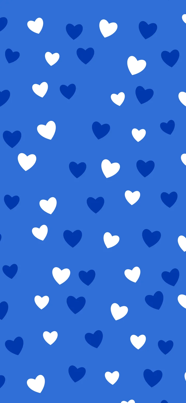 Blue Heart Pattern wallpaper for iPhone and Android