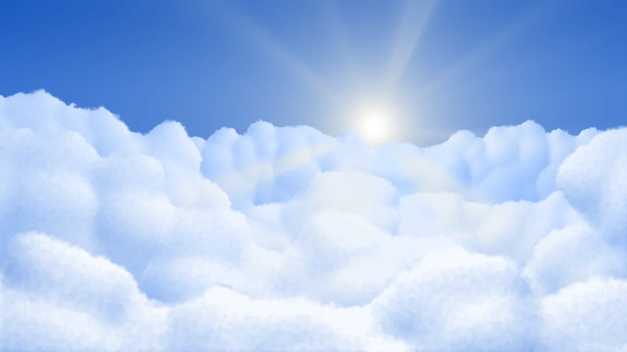 Blue Heavenly Clouds desktop wallpaper in 4K