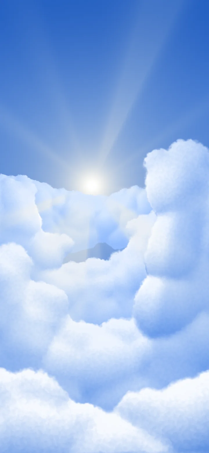 Blue Heavenly Clouds wallpaper for iPhone and Android