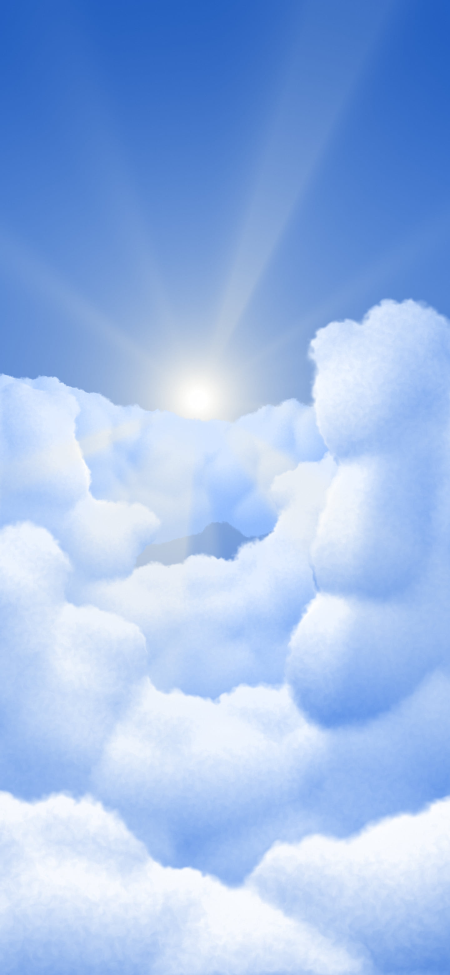Blue Heavenly Clouds wallpaper for iPhone and Android