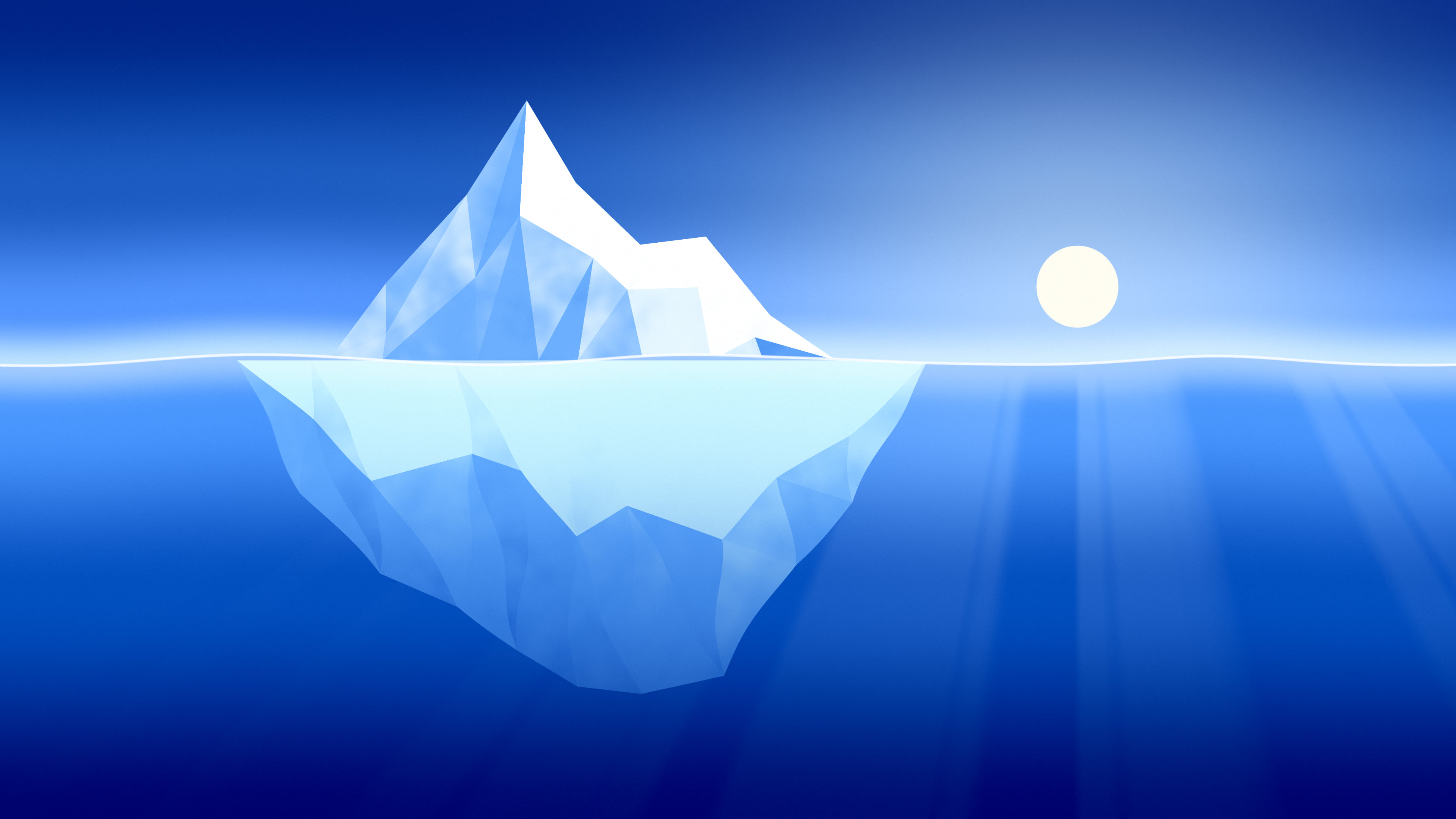 Blue Iceberg desktop wallpaper in 4K