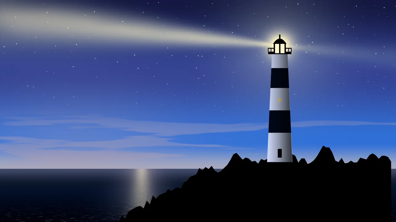 Blue Lighthouse desktop wallpaper in 4K